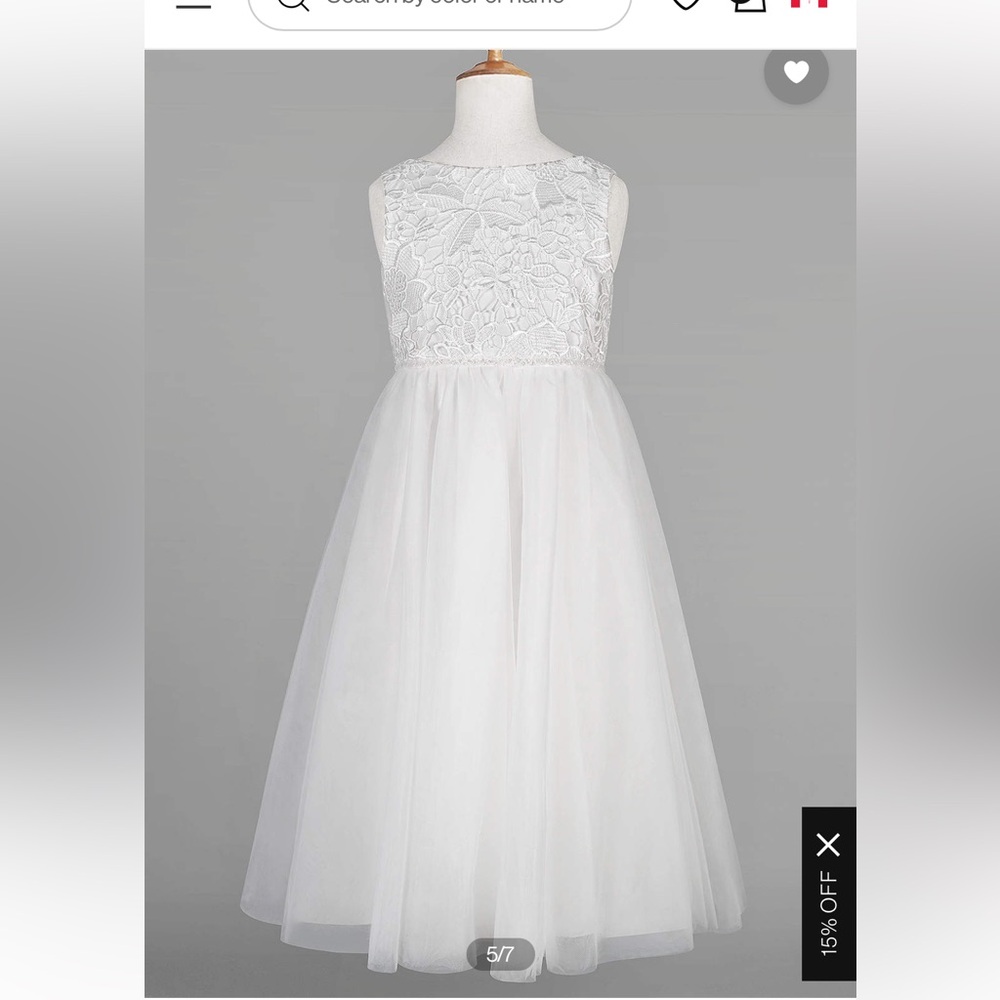 Azazie flower girl dress, for 7 year old. Worn once
